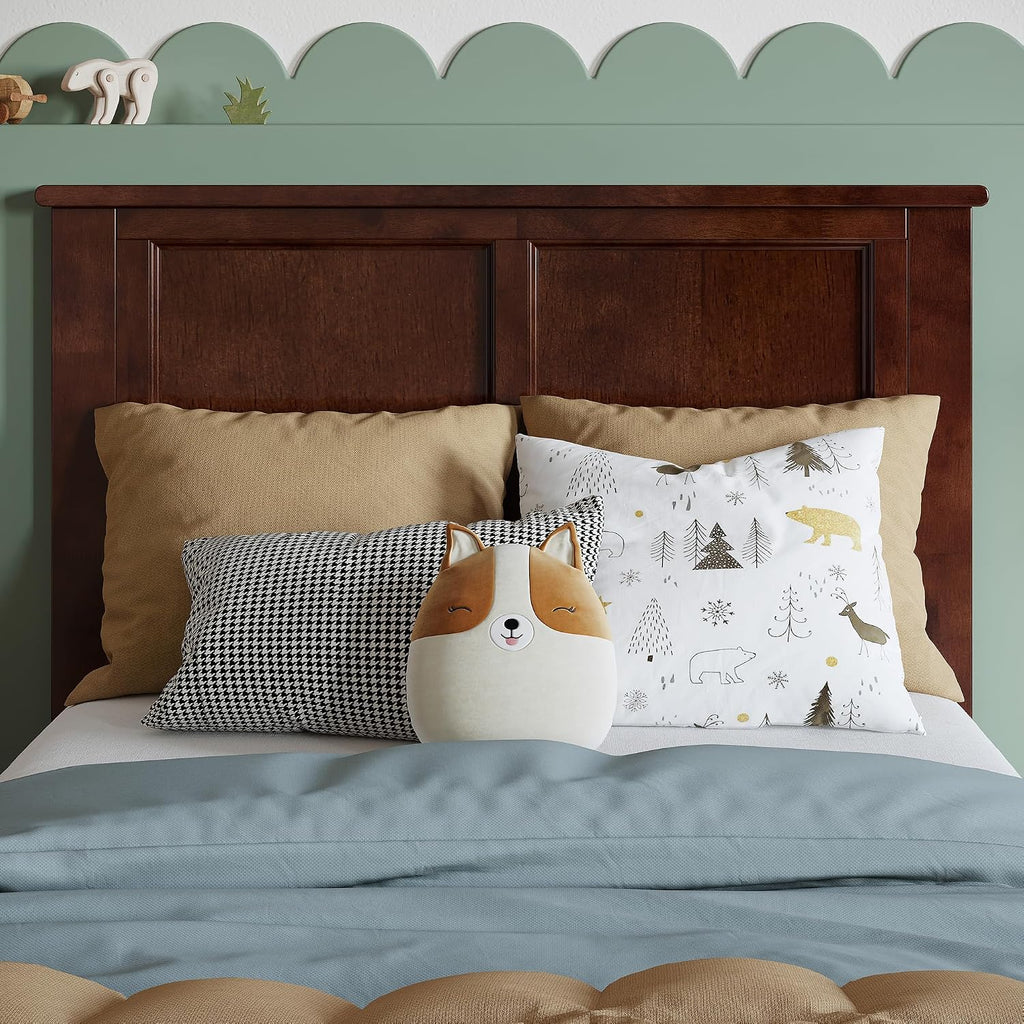 AFI, Charlotte Twin Solid Wood Low Profile Platform Bed, Walnut