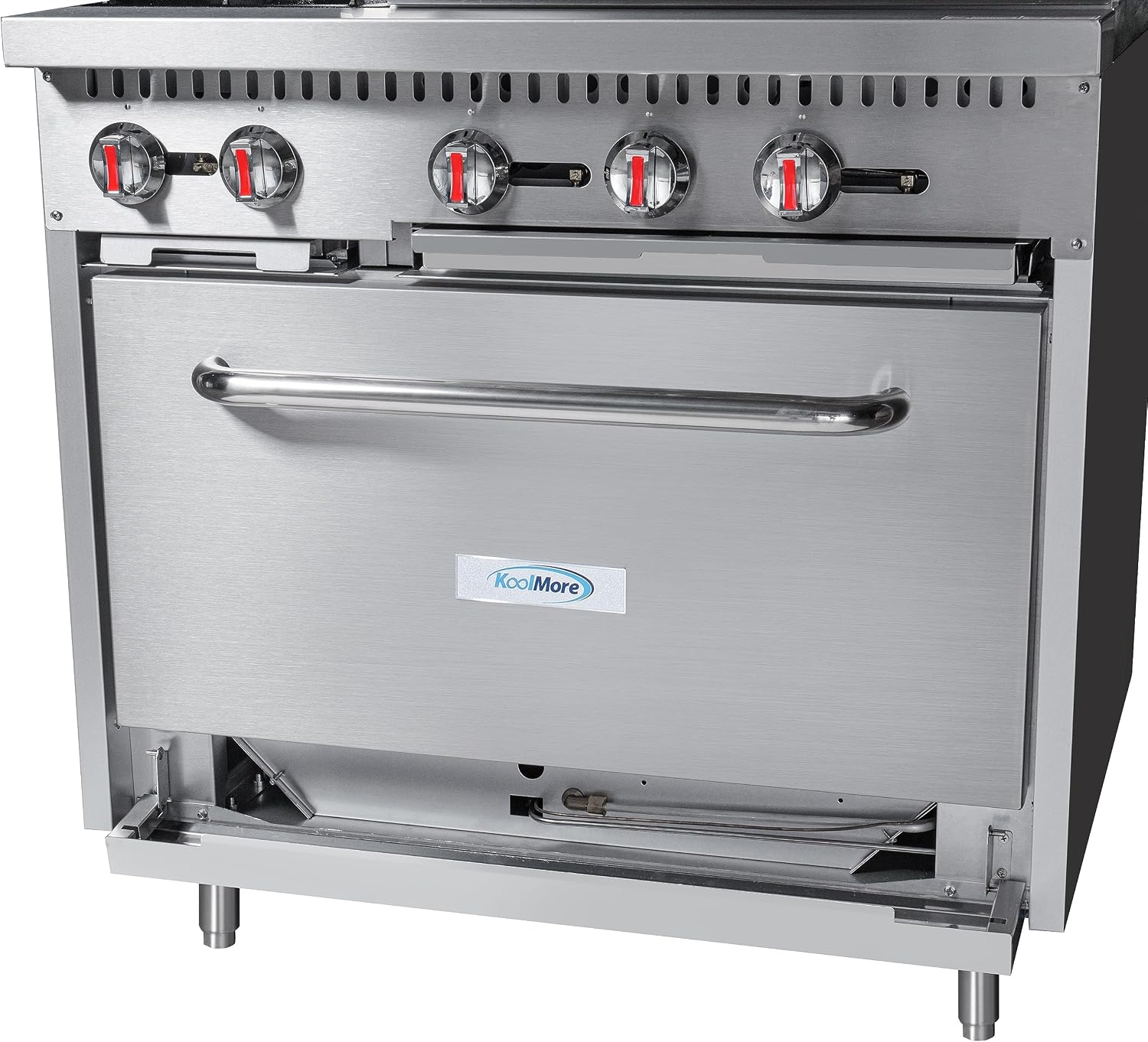 KoolMore 36 in. 2 Burner Commercial Liquid Propane Range with 24 in. Griddle (KM-CRG36-LP)