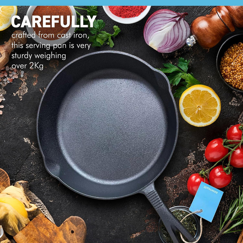 Cast Iron Skillet 10 Inch Oven Safe Tarte Tatin Skillet Frying Pan for Indoor and Outdoor use | Cast Iron Cookware | Grill Pan | Stove Top | Skillet Pan | Iron Skillet | Frying Pans | Griddle pan