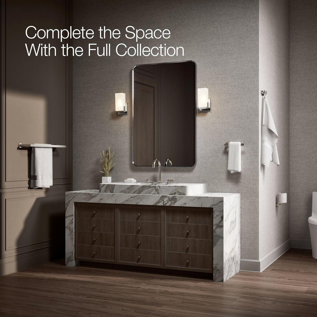 Kohler 73144-SN K-73144-SN Composed Double Towel BAR, Polished Nickel, Vibrant French Gold