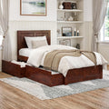 AFI, Canyon Twin XL Platform Bed with Matching Footboard & Storage Drawers, Walnut