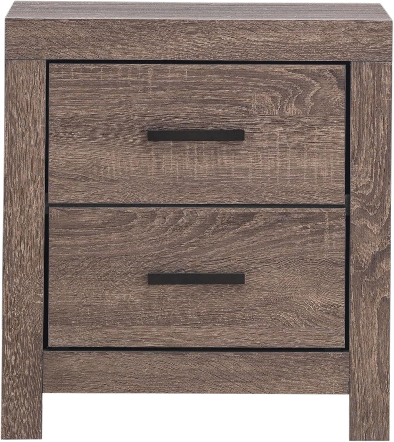 Coaster Home Furnishings Brantford Farmhouse 4-Piece Bedroom Set Eastern King Size Panel Bed Frame 52-inch Headboard Barrel Oak 207041KE-S4