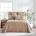 Levtex Home Mills Waffle Queen Bedspread Set (106x106in) with 2 Pillow Shams (26x20in) - Blush - Cotton Waffle Queen Size Bedspread Set - Lightweight, Soft, Pre-Washed