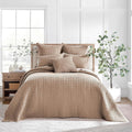 Levtex Home Mills Waffle Full Bedspread Set (100x104in) with 2 Pillow Shams (26x20in) - Blush - Cotton Waffle Full Size Bedspread Set - Lightweight, Soft, Pre-Washed