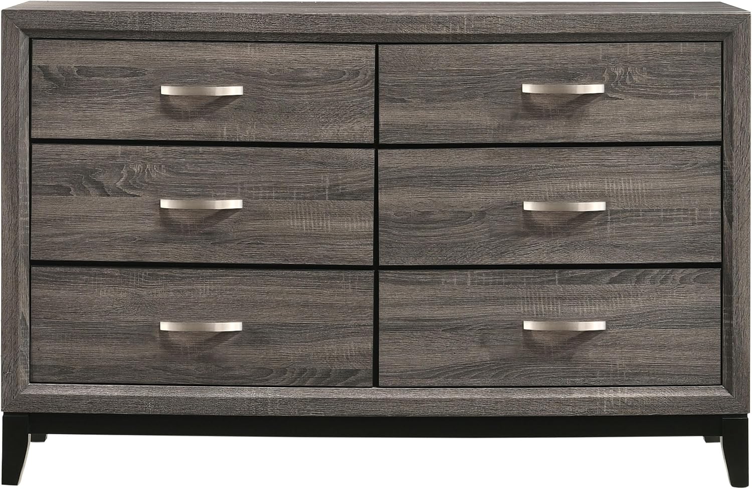 Coaster Home Furnishings - Watson - Wood - 4-Piece Bedroom Set with Panel Headboard and Groove Details - Bedroom - Eastern King Size - Gray Oak - 212421KW-S4