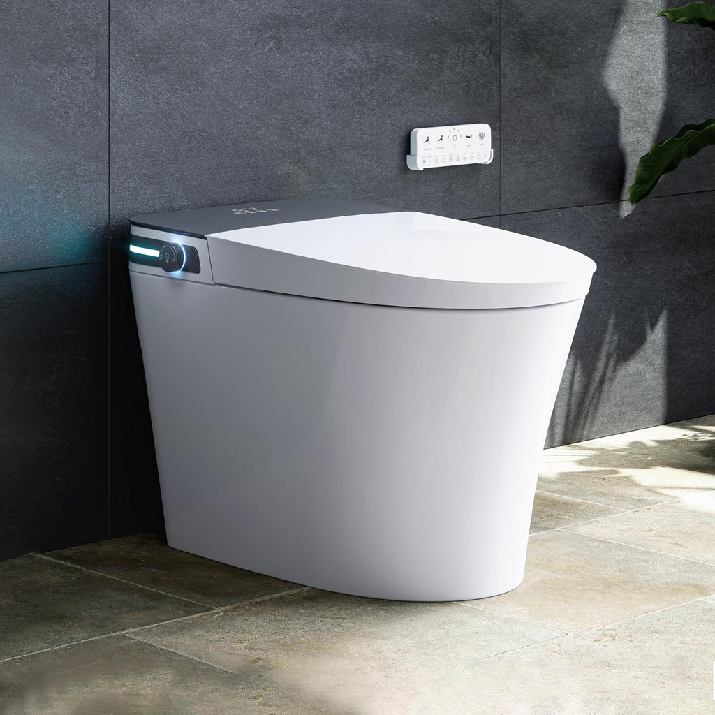 HOROW Bidet Toilet 10' Rough-in, Smart Toilet with Bidet Built-in, Instant Warm Water, Elongated Heated Seat, Dryer, Blackout Flushing and Deodorization
