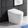 Tankless Smart Toilet with Bidet Built-In Base Model Auto Flush Heated Seat Warm Water & Dryer Adjustable Temp Side Knob (S61B)