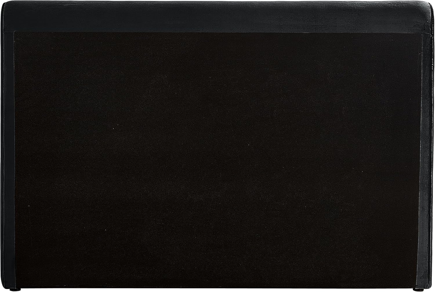 Meridian Furniture SloanBlack-Q Sloan Collection Modern | Contemporary Velvet Upholstered Queen Bed with Rich Soft Black Velvet, Curved Headboard and Footboard, 66' W x 96' D x 45' H, Black, Queen