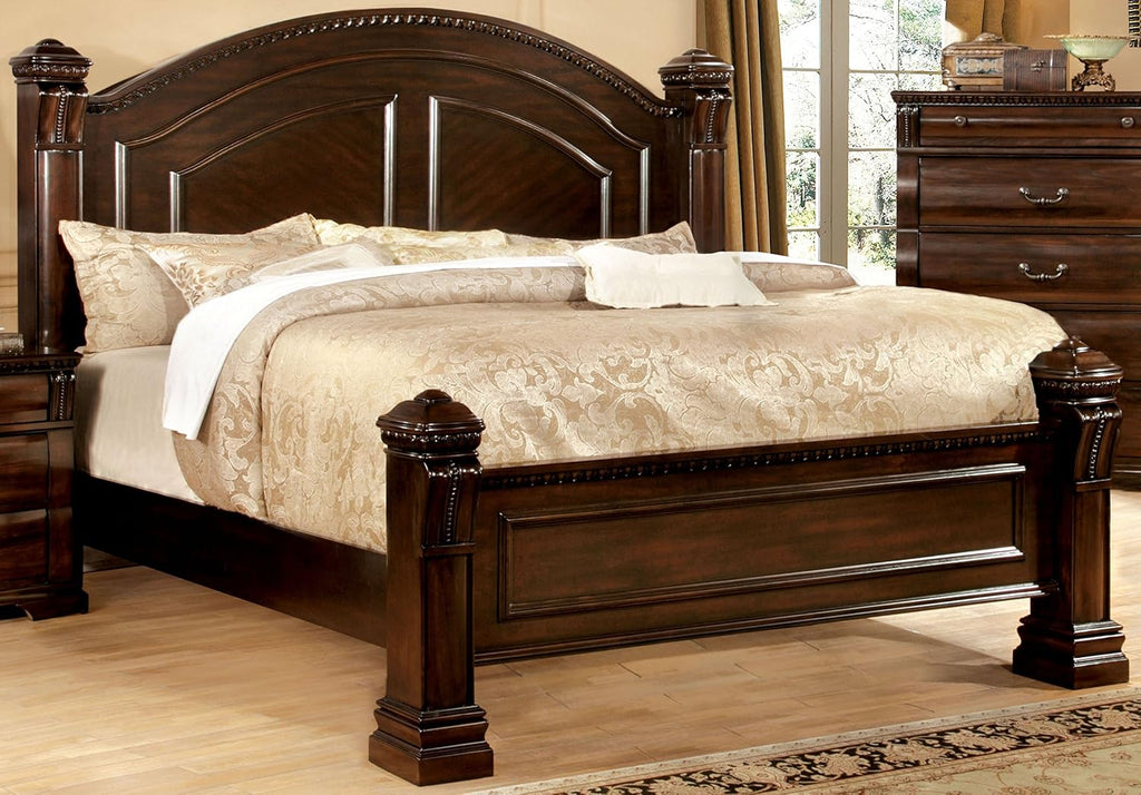 Furniture of America Lexington Low-Poster Bed, Queen, Cherry (IDF-7791Q)
