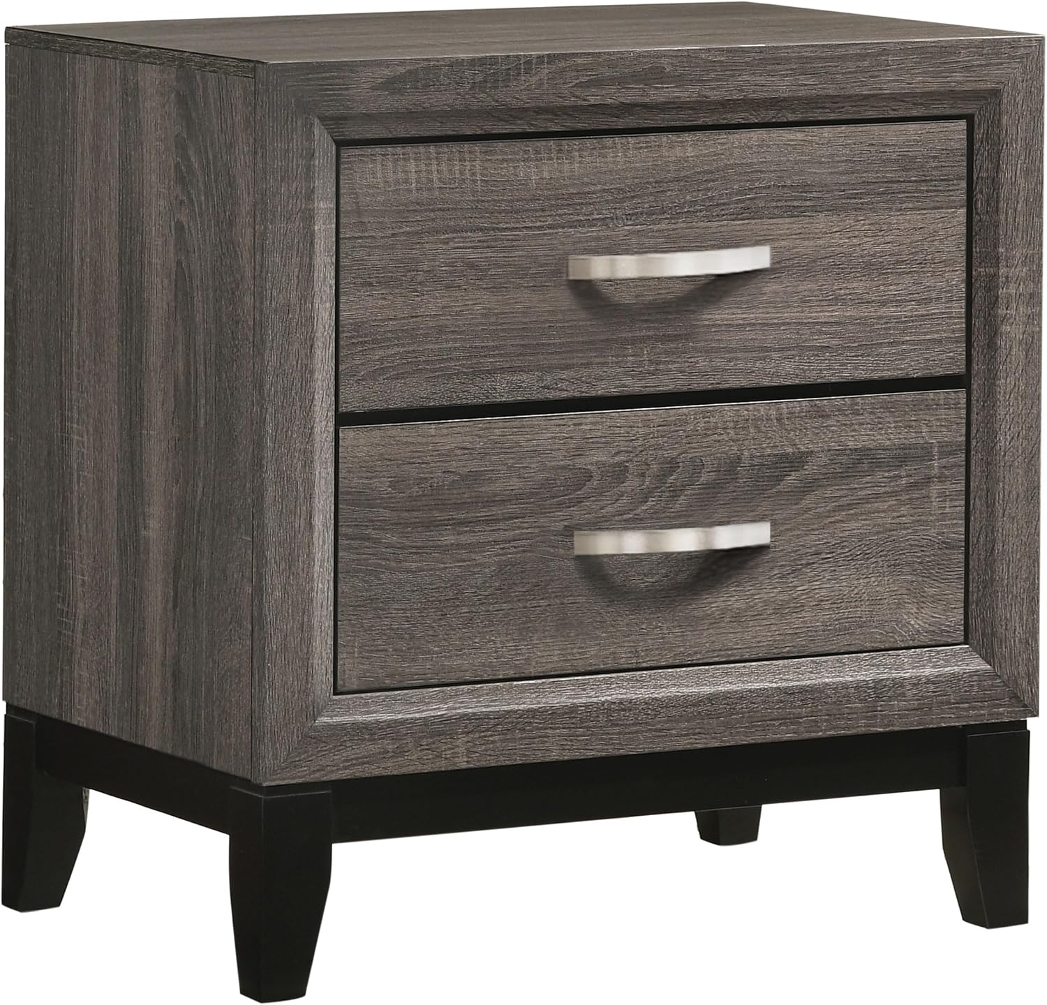 Coaster Home Furnishings - Watson - Wood - 4-Piece Bedroom Set with Panel Headboard and Groove Details - Bedroom - Eastern King Size - Gray Oak - 212421KW-S4
