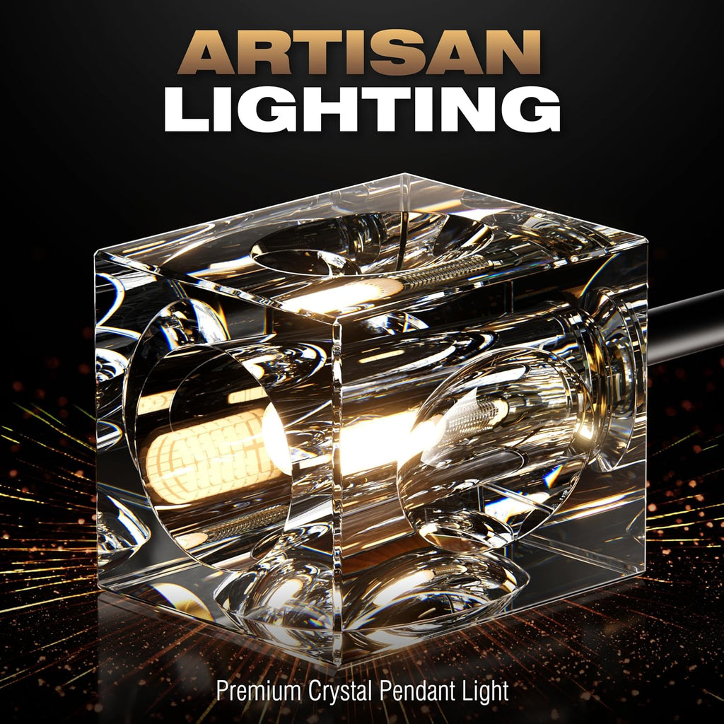 8-Lights Semi Flush Mount Ceiling Light Fixture,Black and Gold Modern Crystal Chandeliers,Farmhouse Lighting Fixtures for Dining Room Living Room Kitchen Bedroom Entryway