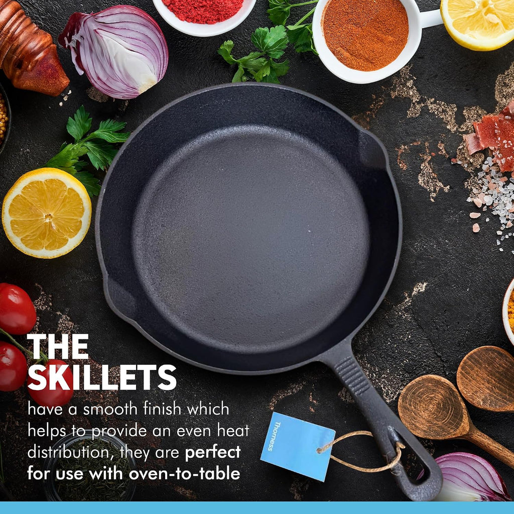 Cast Iron Skillet 10 Inch Oven Safe Tarte Tatin Skillet Frying Pan for Indoor and Outdoor use | Cast Iron Cookware | Grill Pan | Stove Top | Skillet Pan | Iron Skillet | Frying Pans | Griddle pan