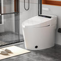 Smart Toilet, Heated Toilet Seat with Nightlight, One Piece Toilet for Bathroom, Tankless Toilets for Bathroom with Foot Sensor, LED Display, Warm Water and Dry, Remote Control
