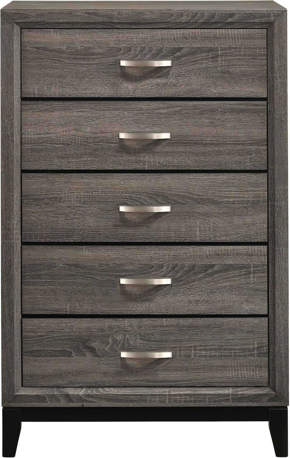 Coaster Home Furnishings - Watson - Wood - 4-Piece Bedroom Set with Panel Headboard and Groove Details - Bedroom - Queen Size - Grey Oak - 212421Q-S4
