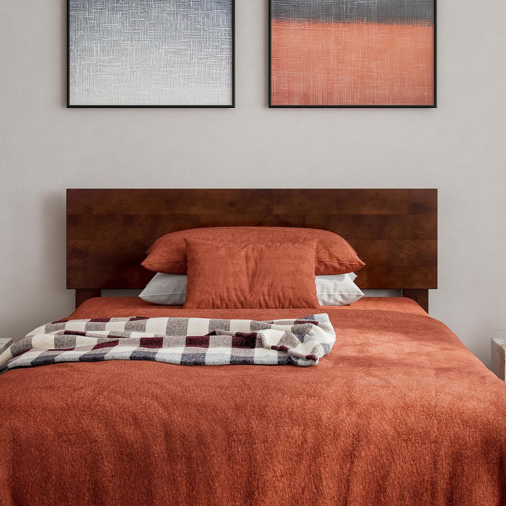 AFI, Wesley Twin XL Platform Bed with Panel Footboard & Storage Drawers, Walnut