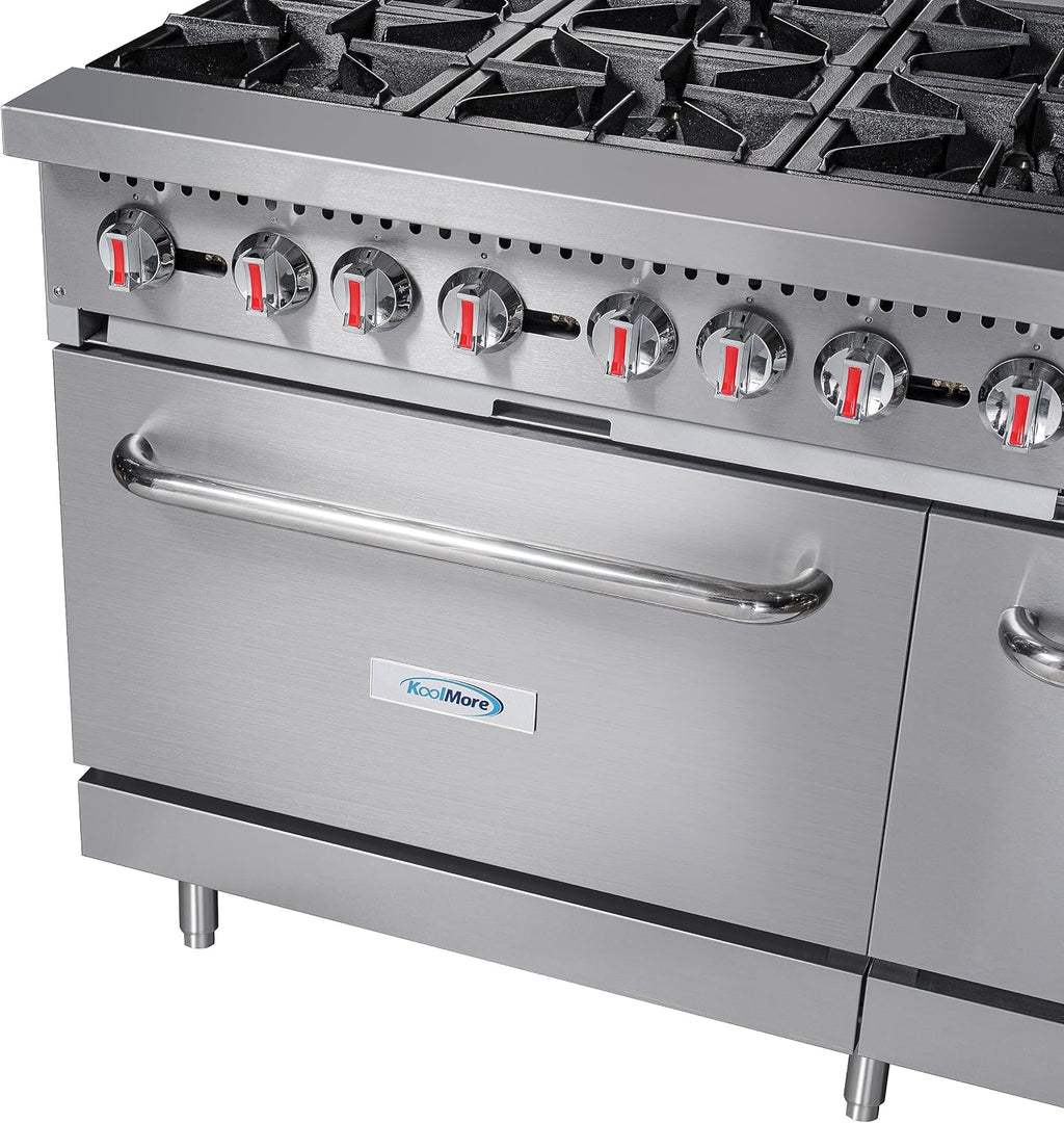 KoolMore 60 in. 6 Burner Commercial Natural Gas Range with 24 in. Griddle (KM-CRG60-NG)