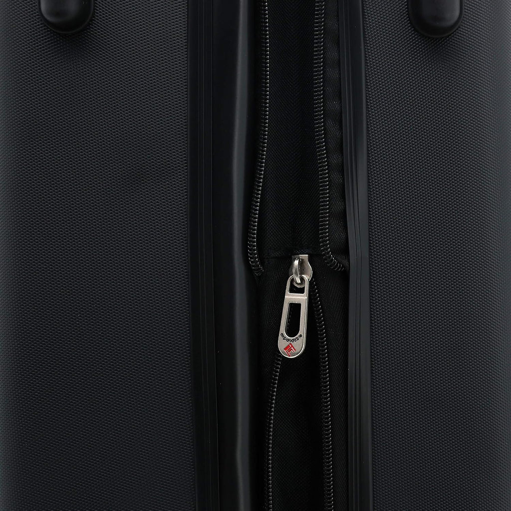 Travelers Club Chicago Hardside Expandable Spinner Luggage, Black, 5 Piece Set
