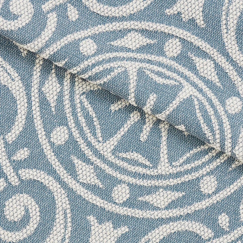 Superior Cotton Blend 2-Piece Bedspread Set, Oversized Bedspread, 1 Matching Pillow Sham, Jacquard Traditional Medallion Bedding Decor, Adalie Collection, Twin, Cerulean Blue (Pack of 2)
