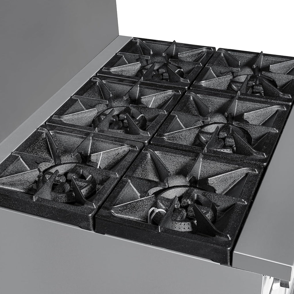 KoolMore 36 in. 6 Burner Commercial Liquid Propane Range with Oven (KM-CR36-LP)