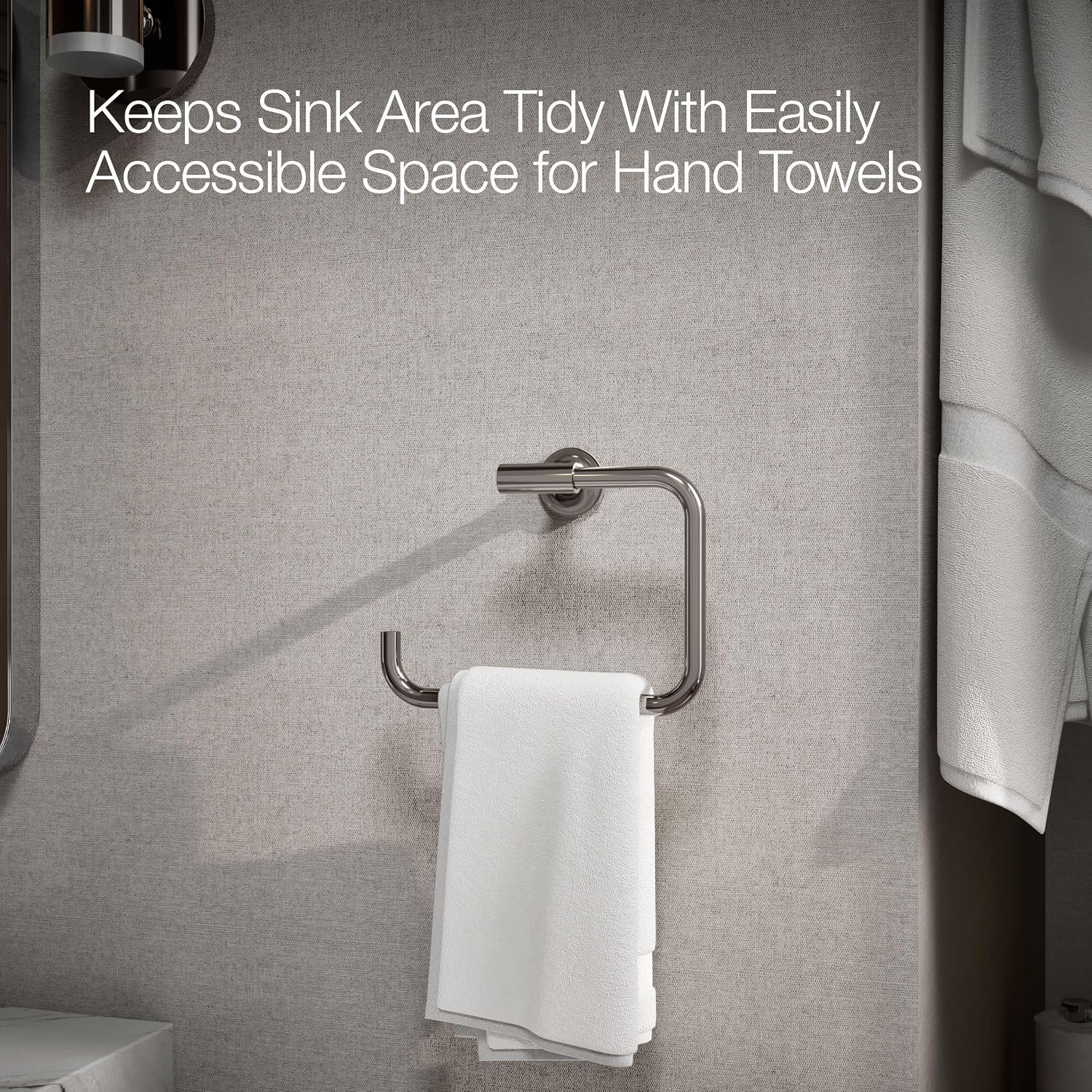 Kohler 14441-TT K-14441-TT Purist Towel Ring, Vibrant Titanium