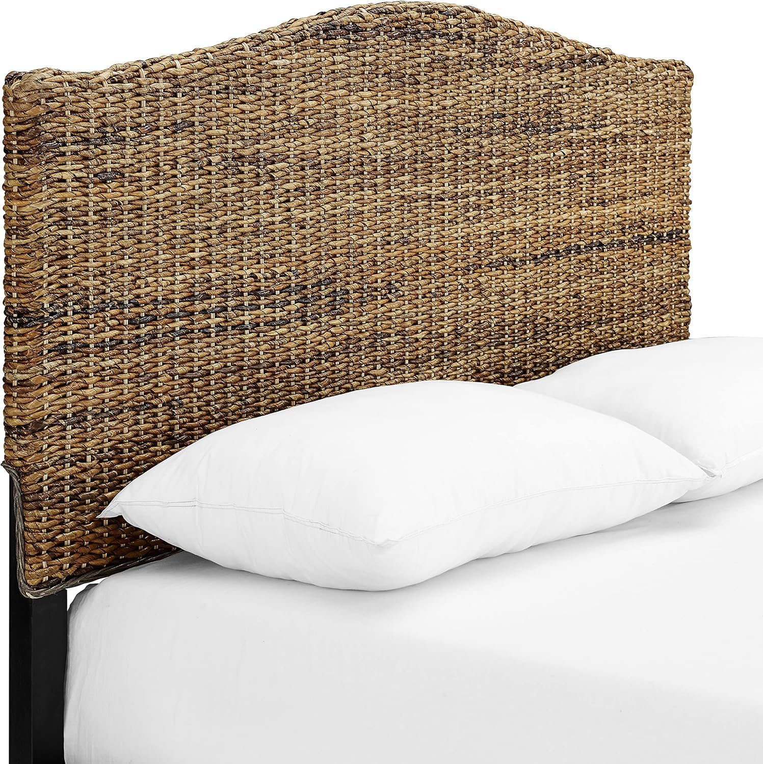 Crosley Furniture Serena Handwoven Natural Fiber Rattan Bed Headboard, Banana Leaf, King