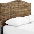 Crosley Furniture Serena Handwoven Natural Fiber Rattan Bed Headboard, Banana Leaf, Queen